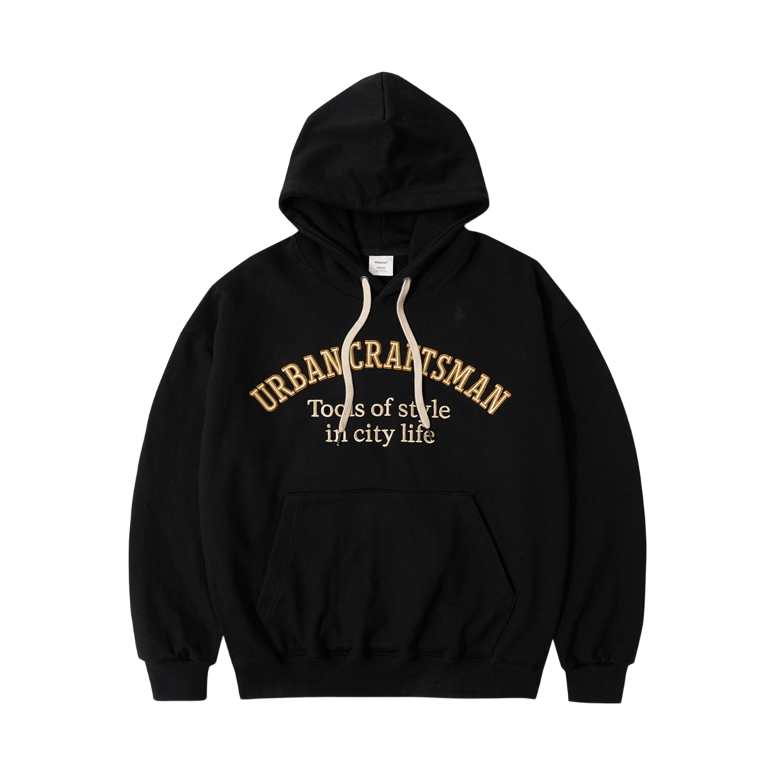 KHHD4714_black_29 PERSTEP Urban Craftsman Heavycotton Hoodie Black KHHD4714