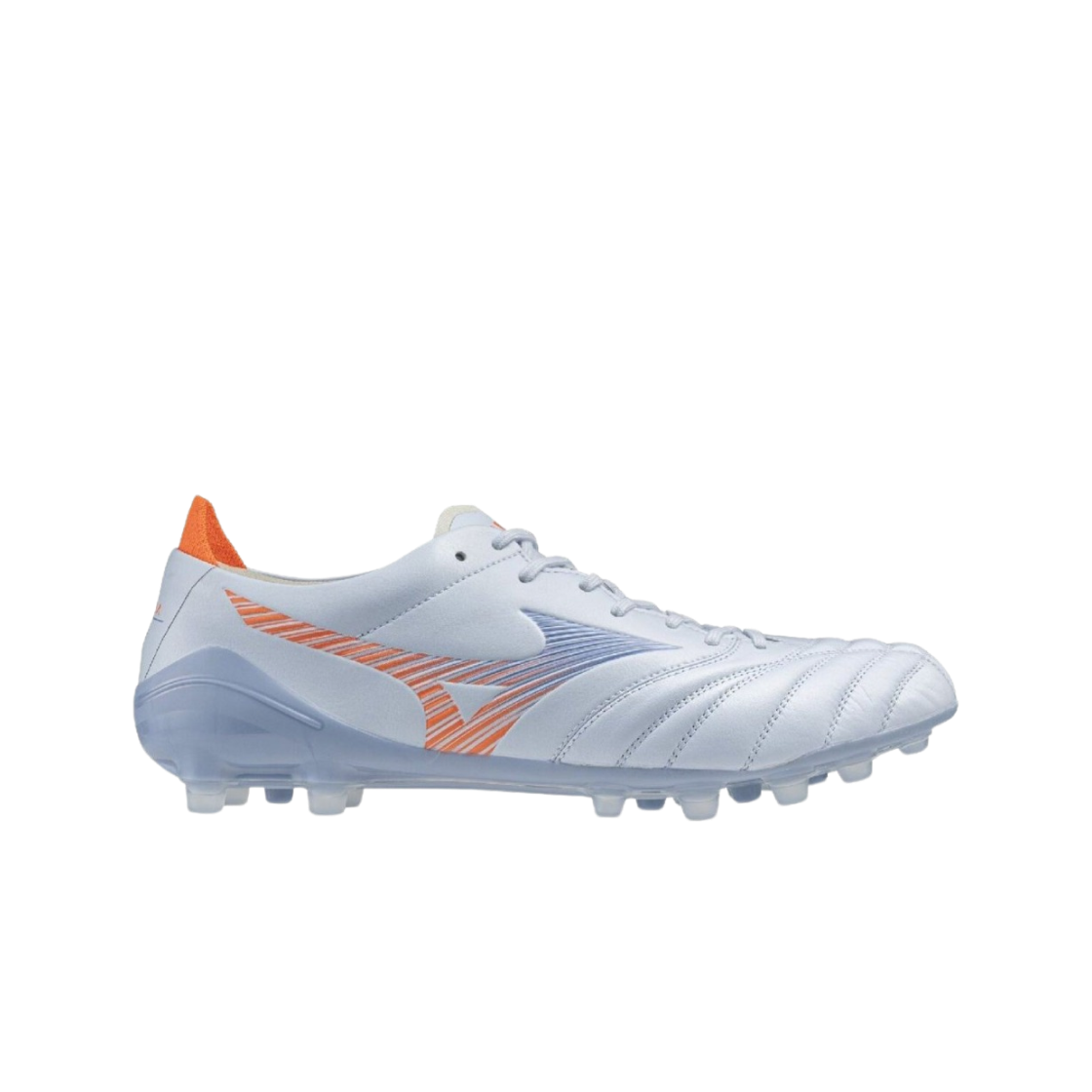 P1GA268322 Mizuno Morelia Neo V Elite AG Blue Pinch Orange