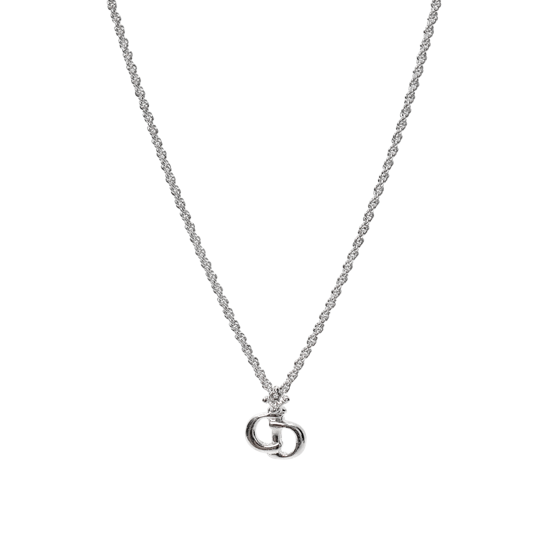 ITPQS6743GAA Dior Cubic CD Silver Necklace