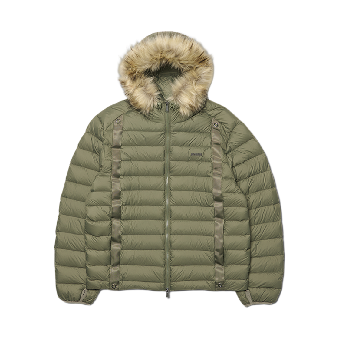 노매뉴얼 퍼 후디드 라이트 덕 다운 카키 그레이(NOMANUAL Fur Hooded Light Duck Down Khaki Gray) - 1