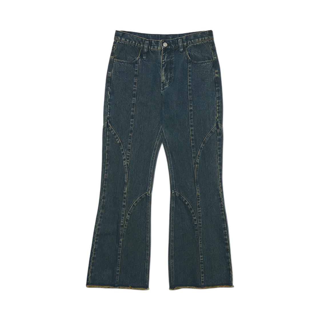 NMWF62DP01WBL NOMANUAL C.L Flare Denim Pants Washed Blue