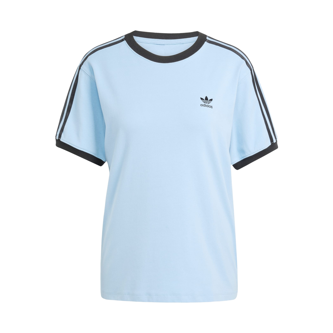 JY4851 (W) Adidas 3-Stripes T-Shirt Ash Blue Black - KR Sizing
