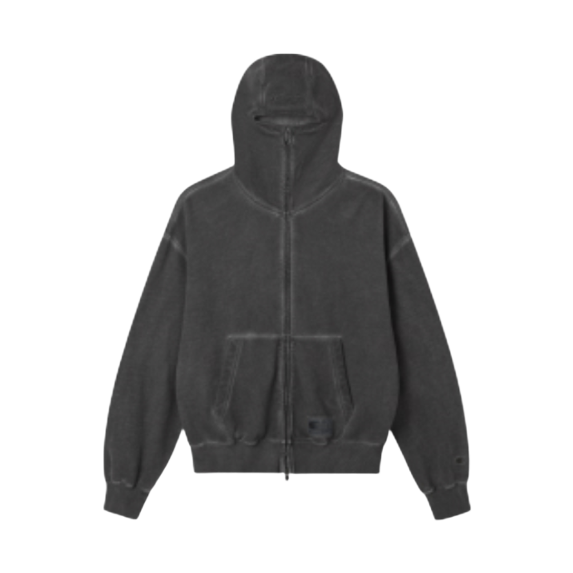 MMFTJ9C01-CG Musinsa Standard x Champion Luna Dyed Balaclava Hooded Sweat Zip-Up Charcoal Grey