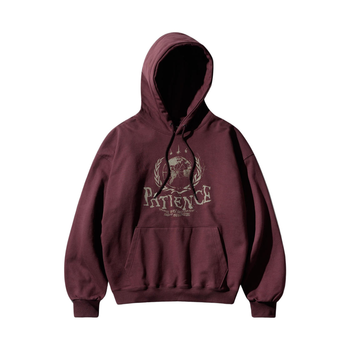 KMHD6810_Burgundy_292 EZKATON Patience Heavy Cotton Hoodie Burgundy KMHD6810