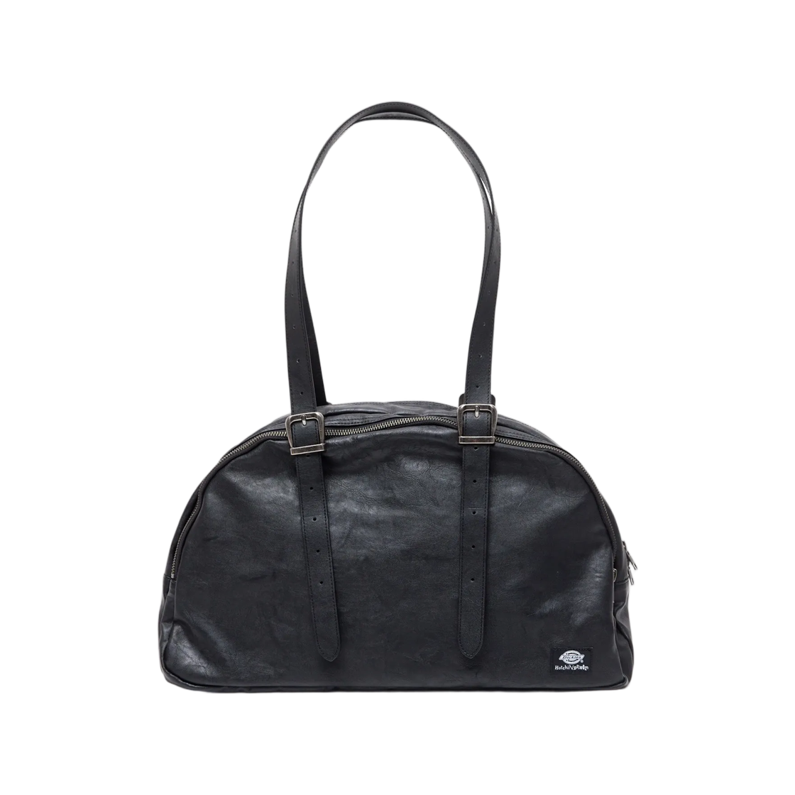 해칭룸 x 디키즈 드레이프 보스턴 백 포우 레더 블랙(Hatchingroom x Dickies Draped Boston Bag Faux Leather Black)