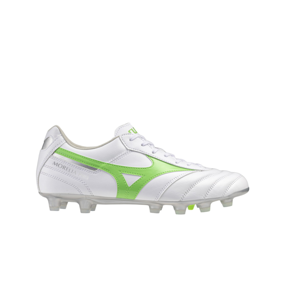P1GA251337 Mizuno Morelia II Pro White Neon Green