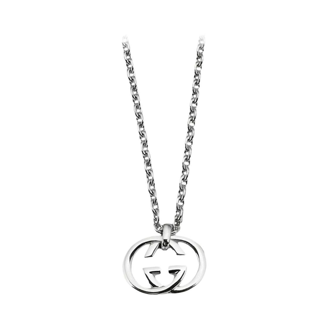 YBB190484001 [20% 쿠폰] Gucci GG Logo Pendant Necklace Silver