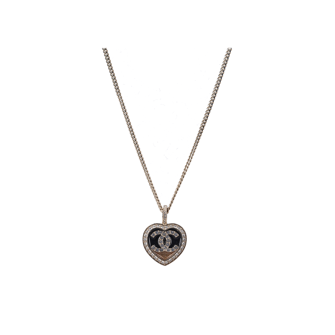 ITJVDQGDSJ7T Chanel Pendant Metal Strass & Gold Black Crystal