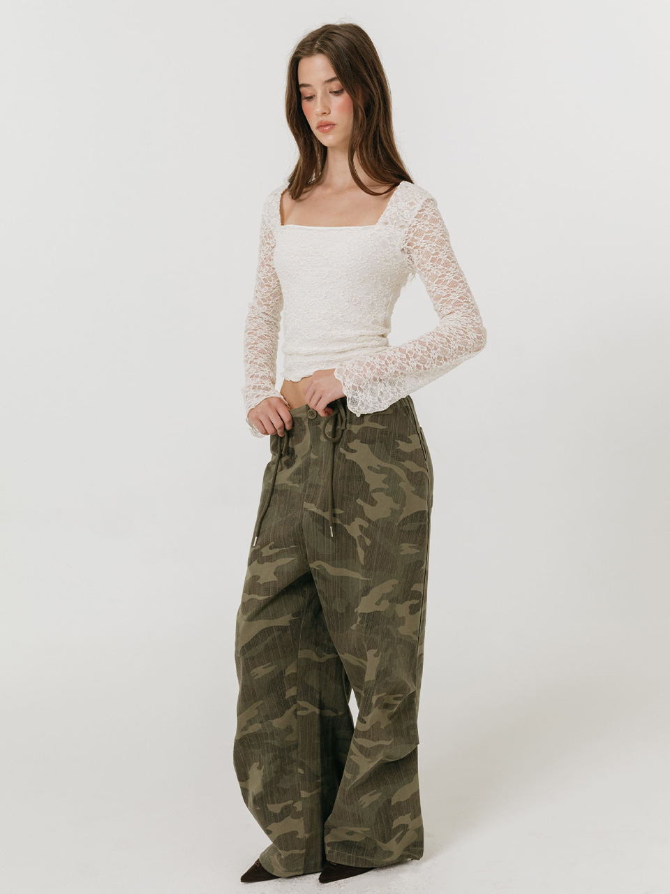 모이페어 빈티지 와이드 팬츠 레오파드 카모(MOIFAIRE Vintage Wide Pants Leopard Camo) - 4