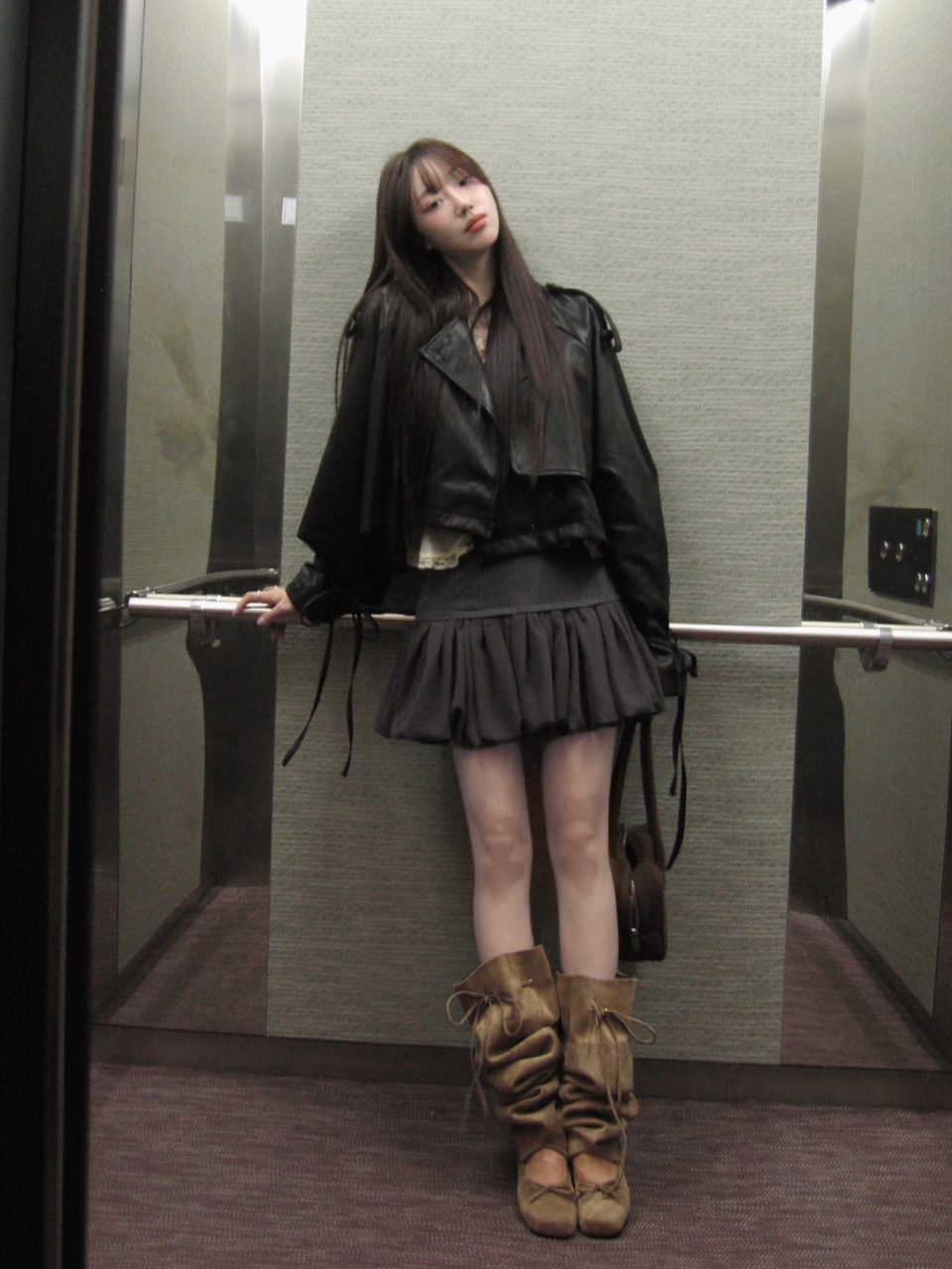 모이페어 레더 스트랩 트렌치 자켓 블랙(MOIFAIRE Leather Strap Trench jacket Black) - 5