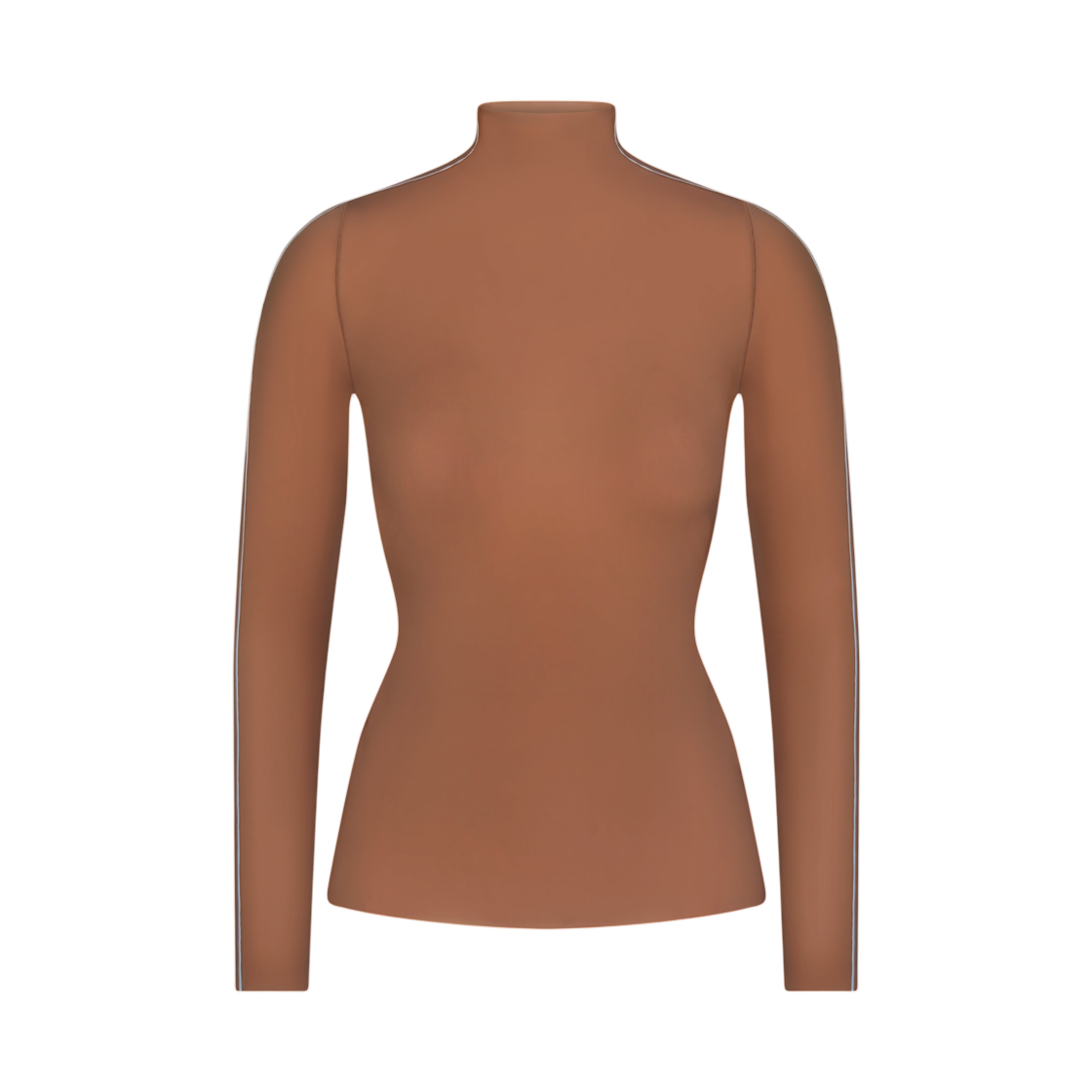 IZ6616-263 (W) NikeSKIMS Weightless Layers Mock Neck Long Sleeve Top Carob Brown
