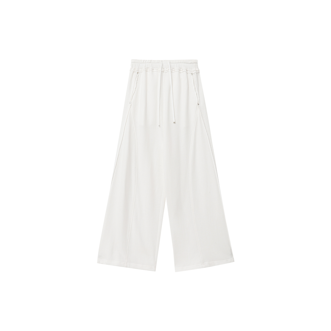 제뉴즈 스터드 버튼 팬츠 - 화이트(Znuz Stud Button Pants - White)