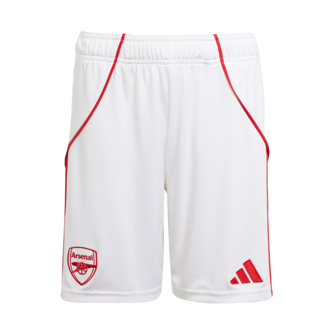 JI9528 (Kids) Adidas Arsenal FC 25/26 Home Shorts White Better Scarlet - KR Sizing (Non Marking Ver.)