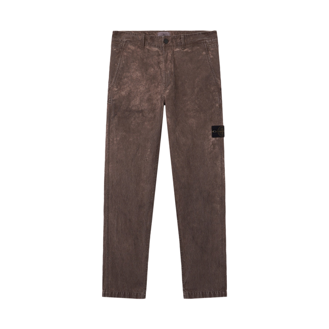 L2S1531000-39S0446-V0062 Stone Island 3100039 Corduroy Terra Effect Regular-Fit Chino Trousers with Multiple Pockets Lead Grey - 26FW