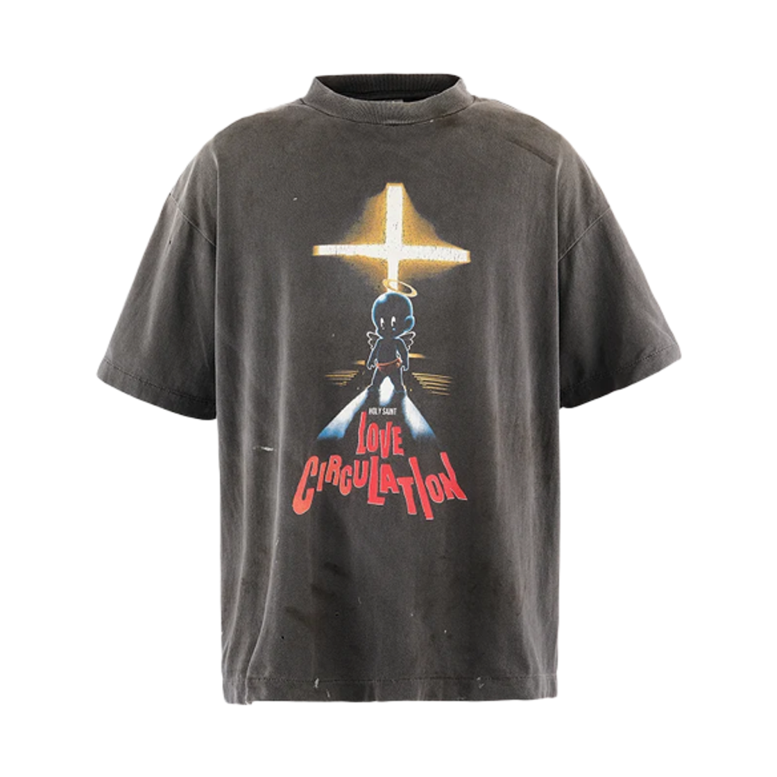 MK1-0000-001 Saint Mxxxxxx S/S T-Shirt Love Circulation Black - 26AW