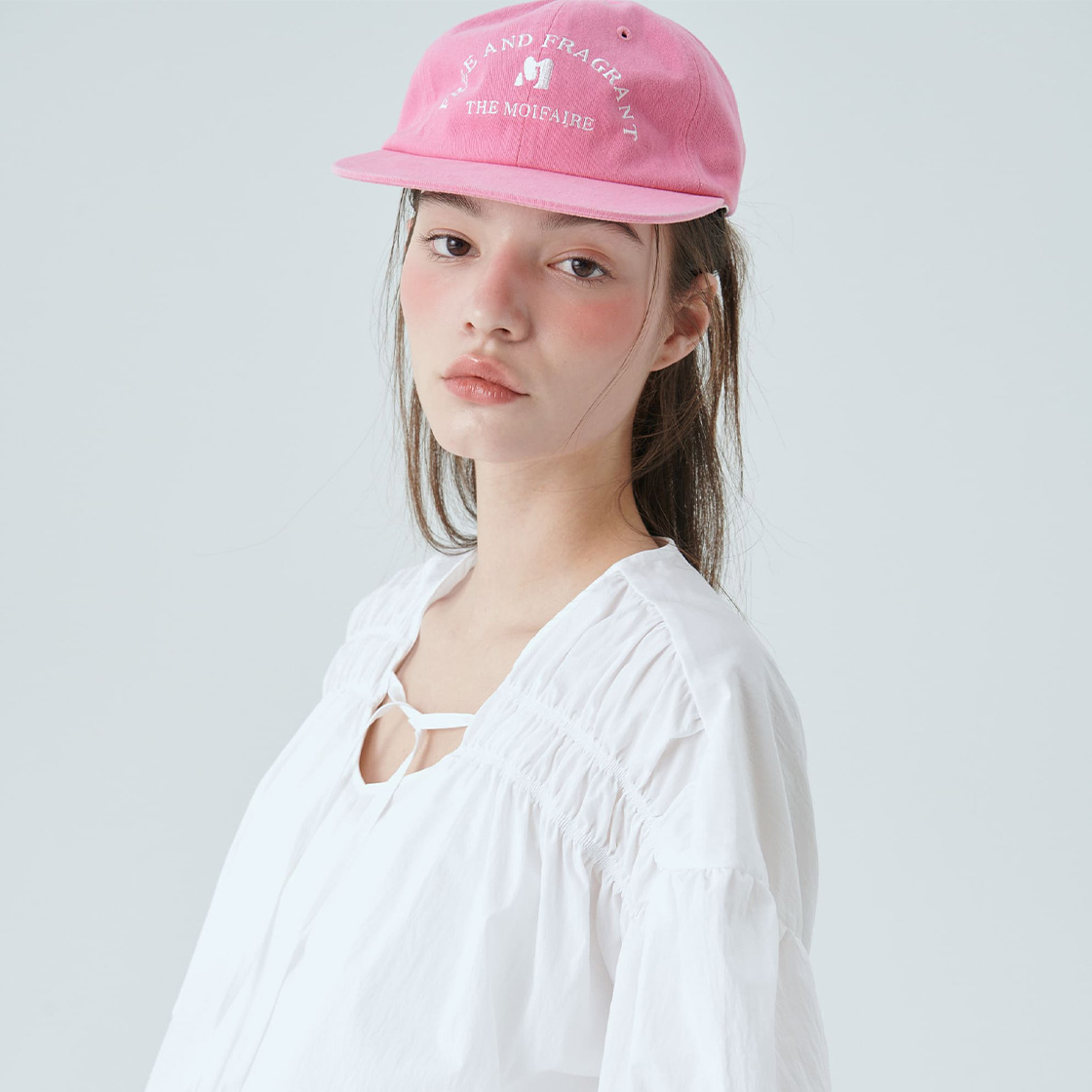 모이페어 로고 볼 캡 핑크(MOIFAIRE Logo Ball Cap Pink) - 3
