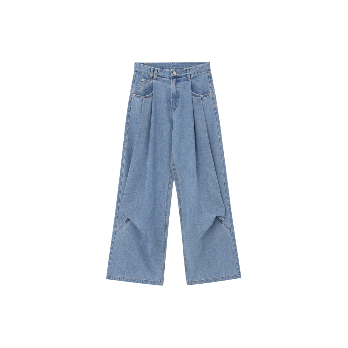 제뉴즈 와이즈 핀턱 데님 팬츠 - 블루(Znuz Wize Pintuck Denim Pants - Blue)