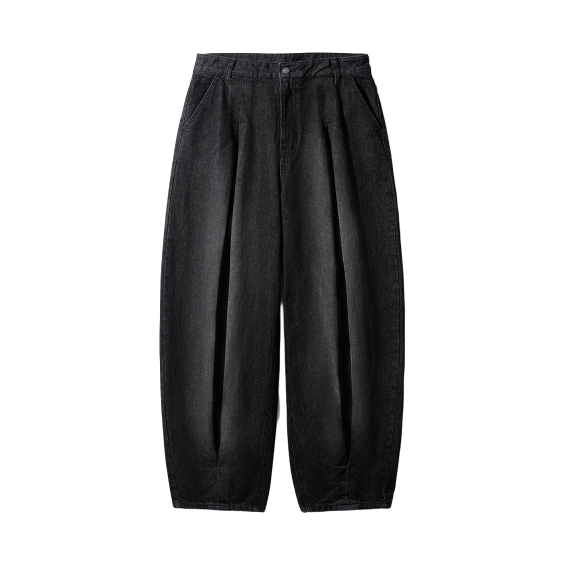 EZLP6745_Black_291 EZKATON Double Wide Denim Pants Black EZLP6745