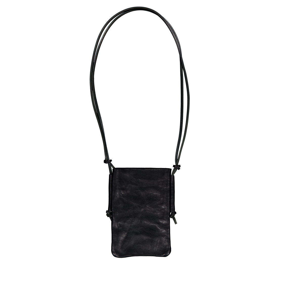 언더마이카 컴팩트 베일 레더 슬링 백 그레인 블랙(Undermycar Compact Veil Leather Sling Bag Grain Black) - 3