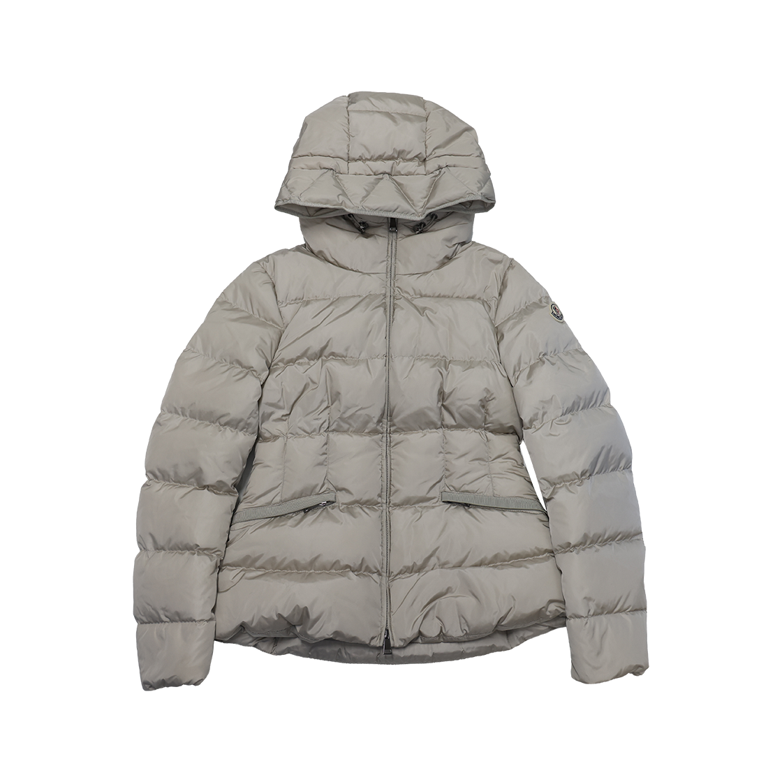 IT4CDVJMIA4C Moncler Abocet Hooded Short Down Jacket Nylon & Goose Beige