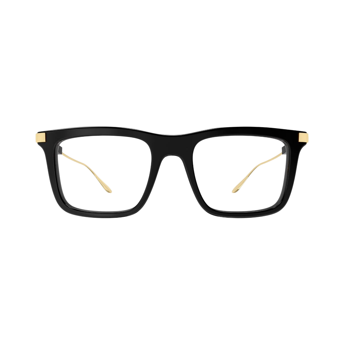 GG1438O-001 Gucci Square Frame Eyeglasses Black Gold