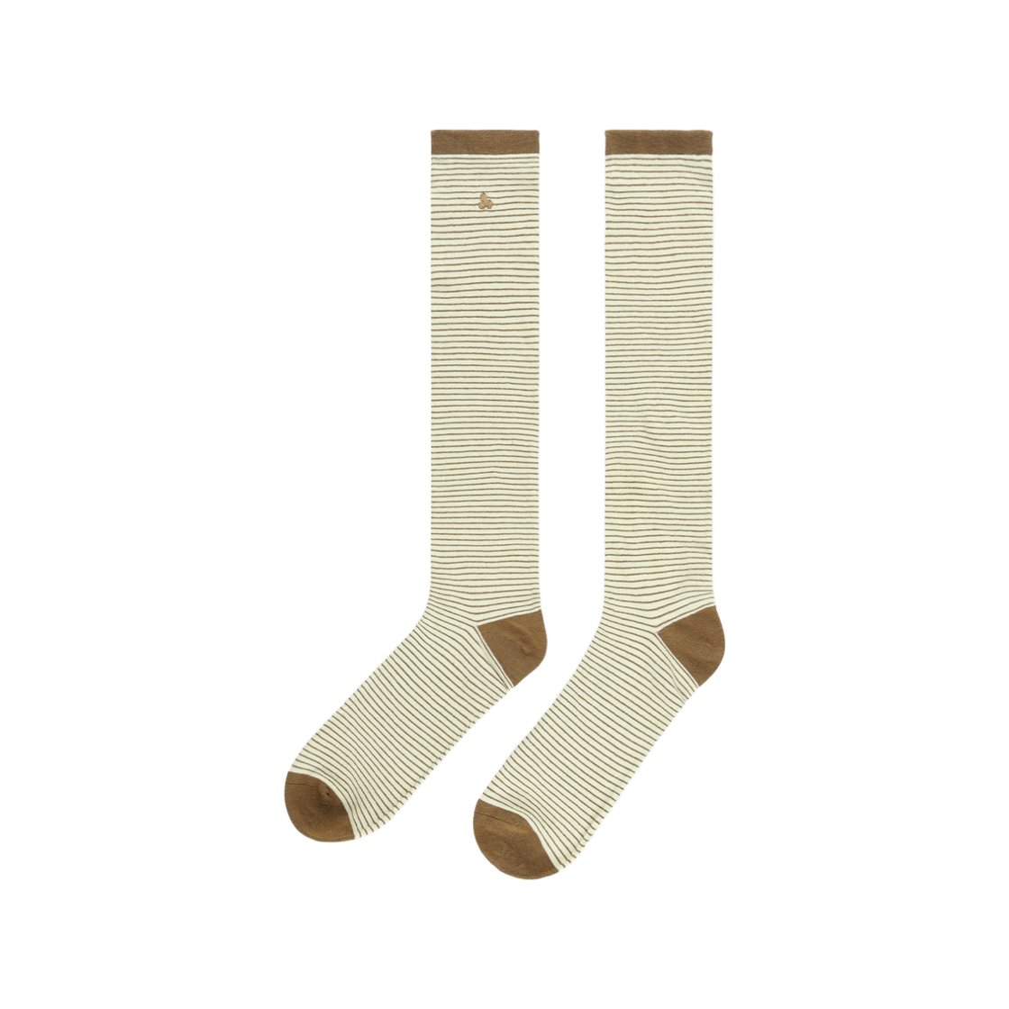 HISSCK001KH HeisanSymbol Stripe Socks - Khaki