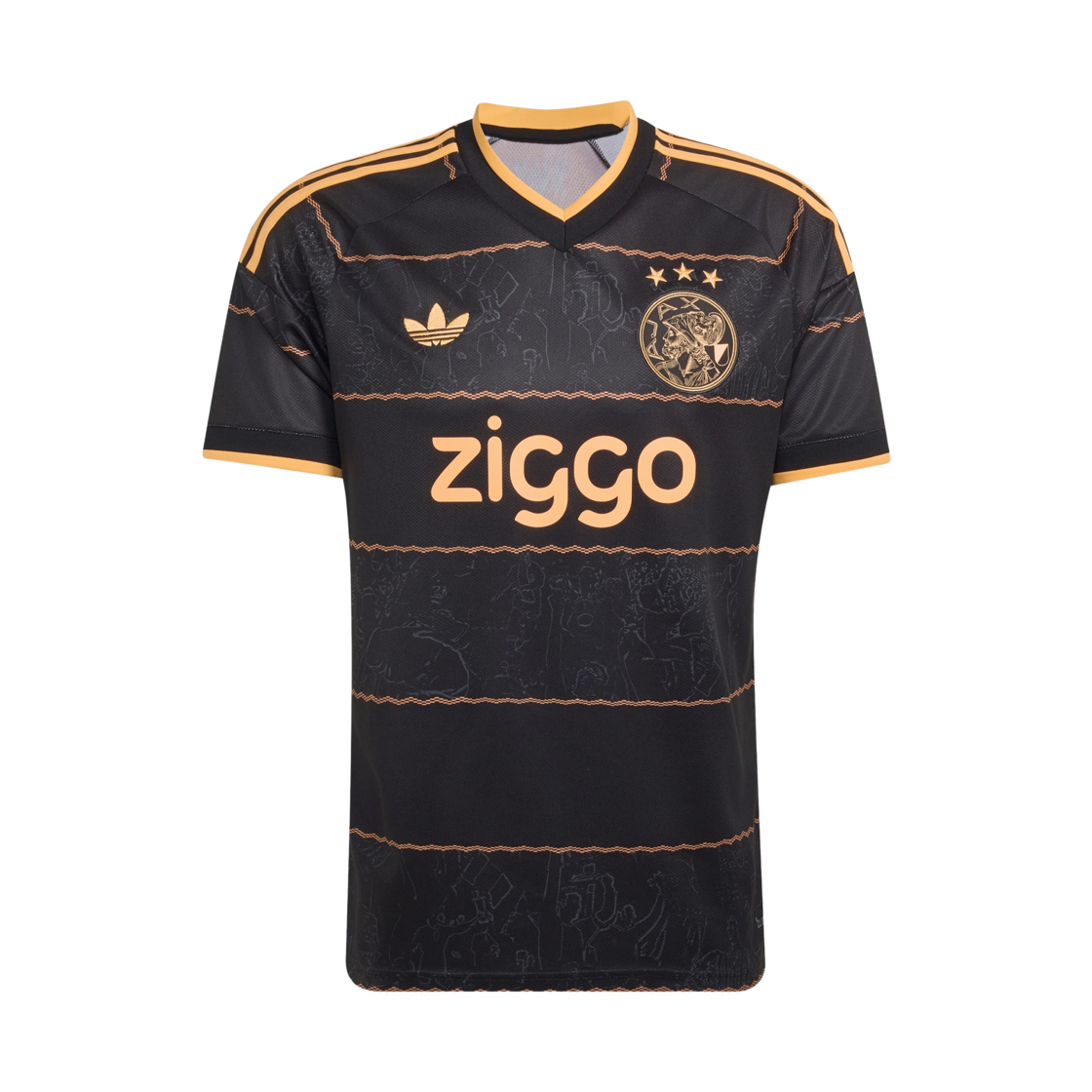 JZ4693 Adidas Ajax Amsterdam 26/27 Away Jersey Black Hazy Orange - KR Sizing (Non Marking Ver.)