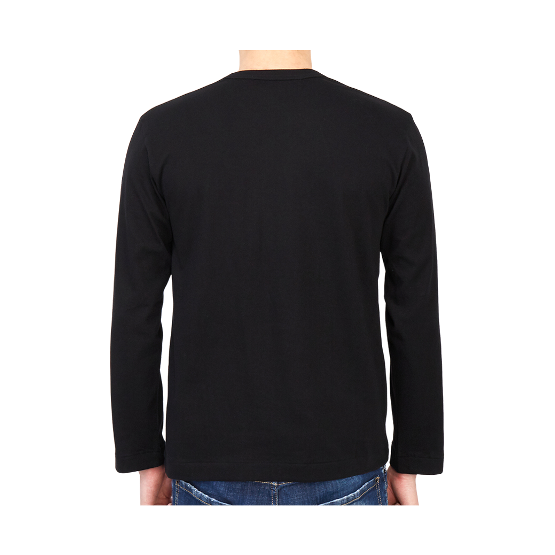 [17% 쿠폰] 플레이 꼼데가르송 스몰 레드 하트 롱슬리브 블랙([17% 쿠폰] Play Comme des Garcons Small Red Heart Long Sleeve Black) - 4