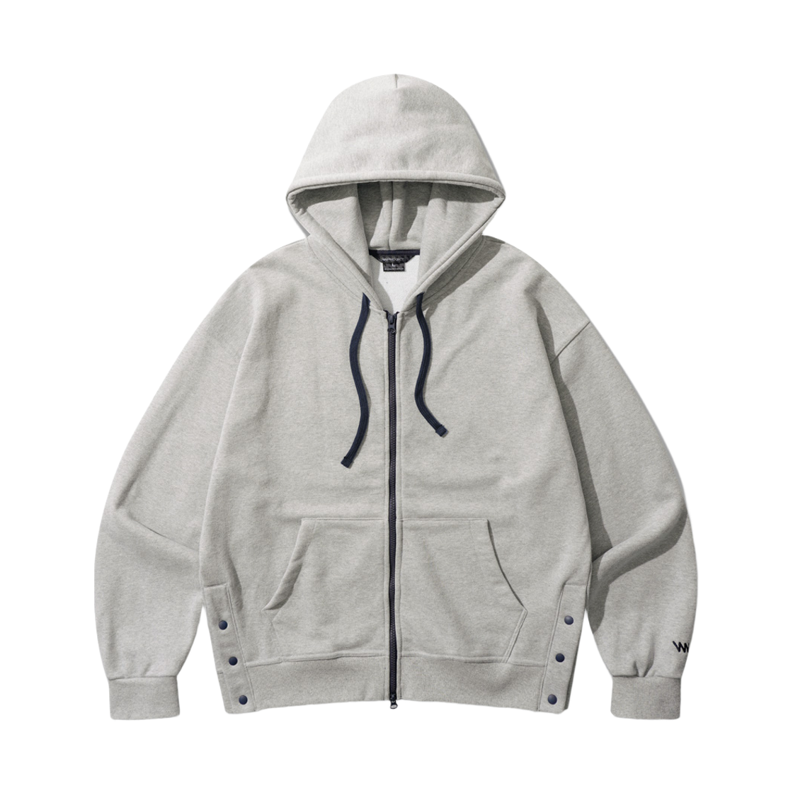 JJHD7844_gray_29 WV PROJECT Snap Point Hood Zipup Gray JJHD7844