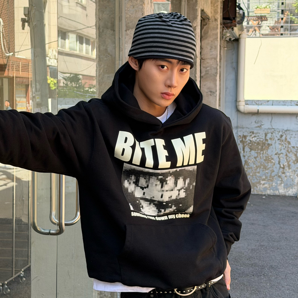 아모우 바이트 미 후디 블랙(AMOU Bite Me Hoodie Black) - 6