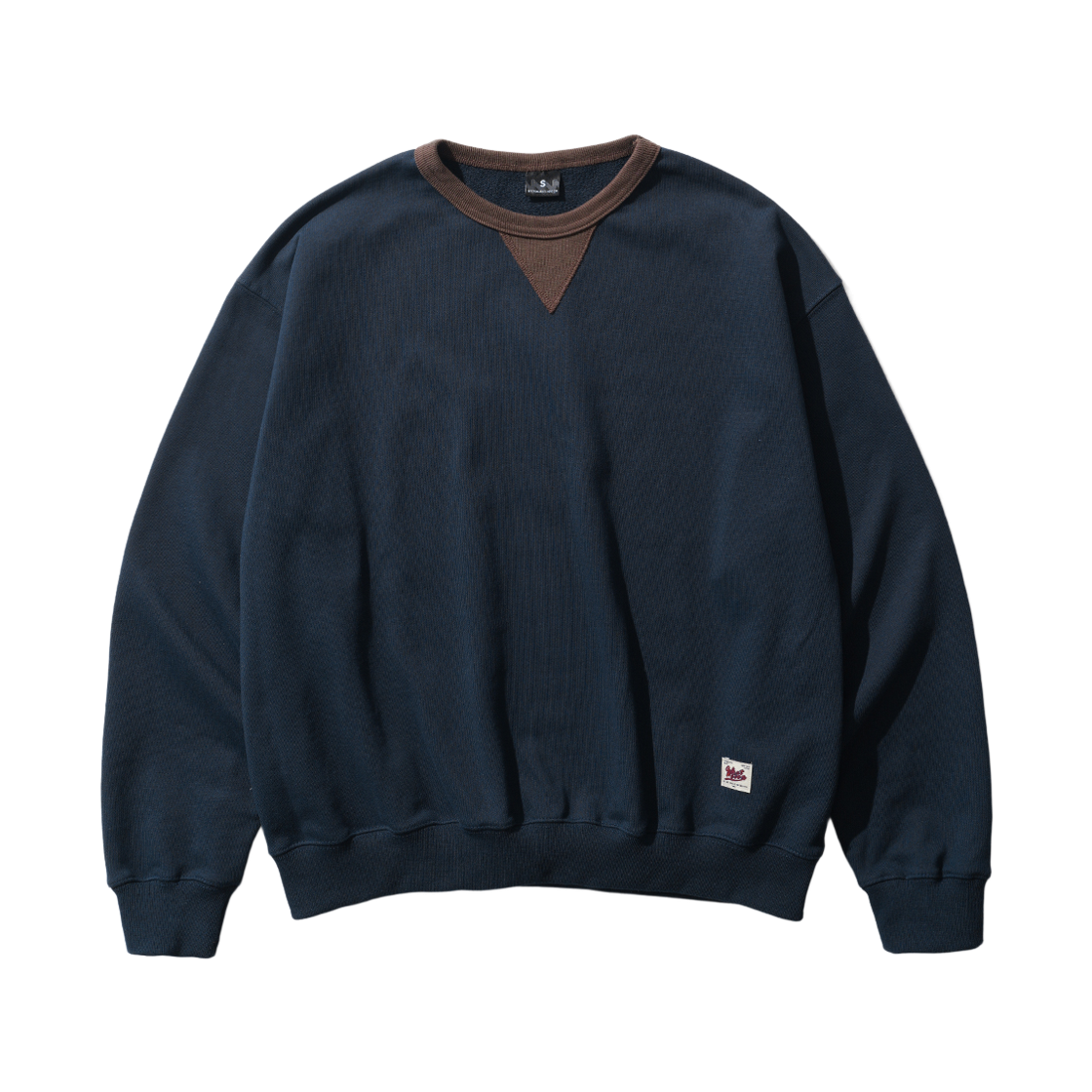 MMMT7856_navy_29 WV PROJECT Retro Crewneck Sweatshirt Navy MMMT7856