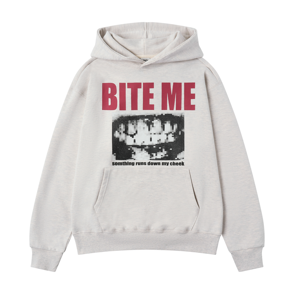아모우 바이트 미 후디 오트밀(AMOU Bite Me Hoodie Oatmeal) - 2