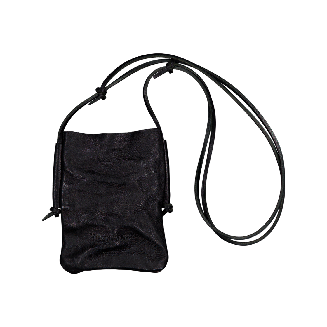 언더마이카 컴팩트 베일 레더 슬링 백 파티나 블랙(Undermycar Compact Veil Leather Sling Bag Patina Black)