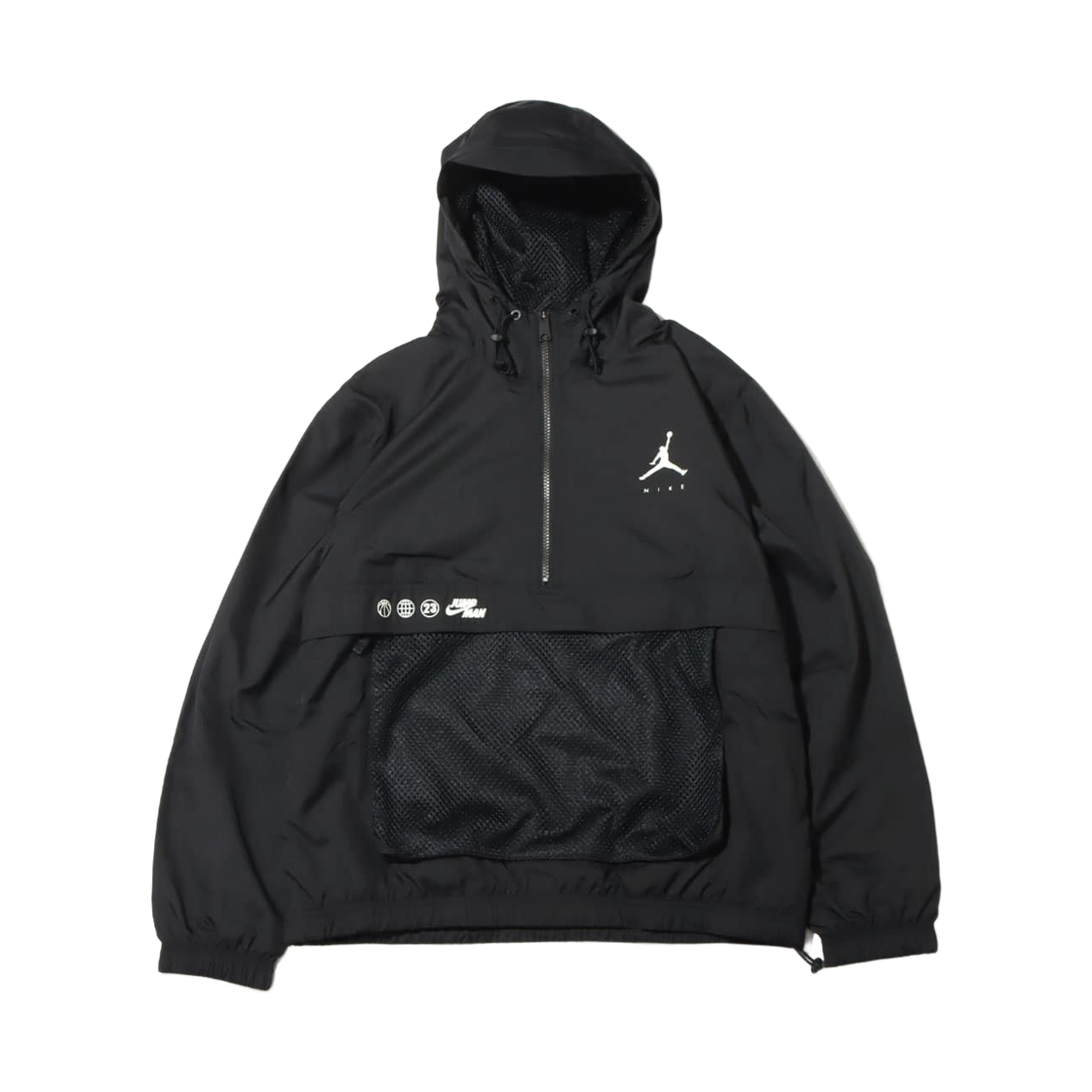 DJ0247-010 Jordan Logo Printing Loose Half Zip Jacket Black - Asia