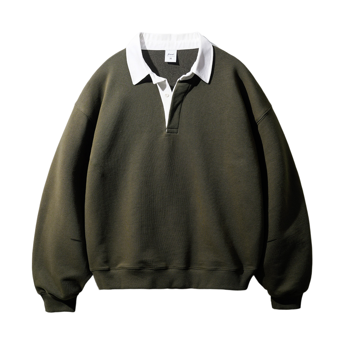 KJMT2547_khaki_29 JEMUT Aaron Rugby Collar Sweatshirts Khaki KJMT2547