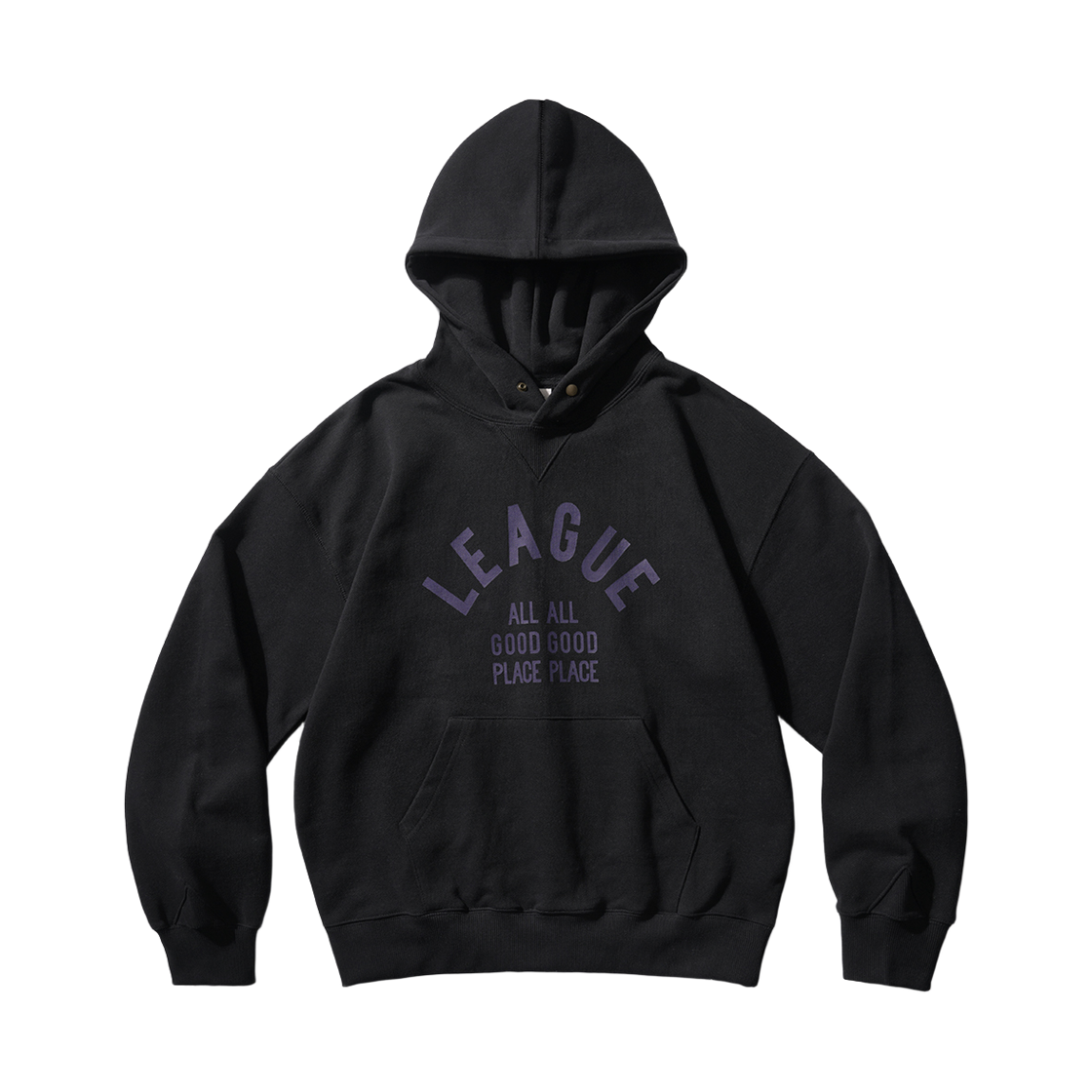SMHD4541_Black_291 PERSTEP New Born Heavy Weigt Hoodie Black SMHD4541