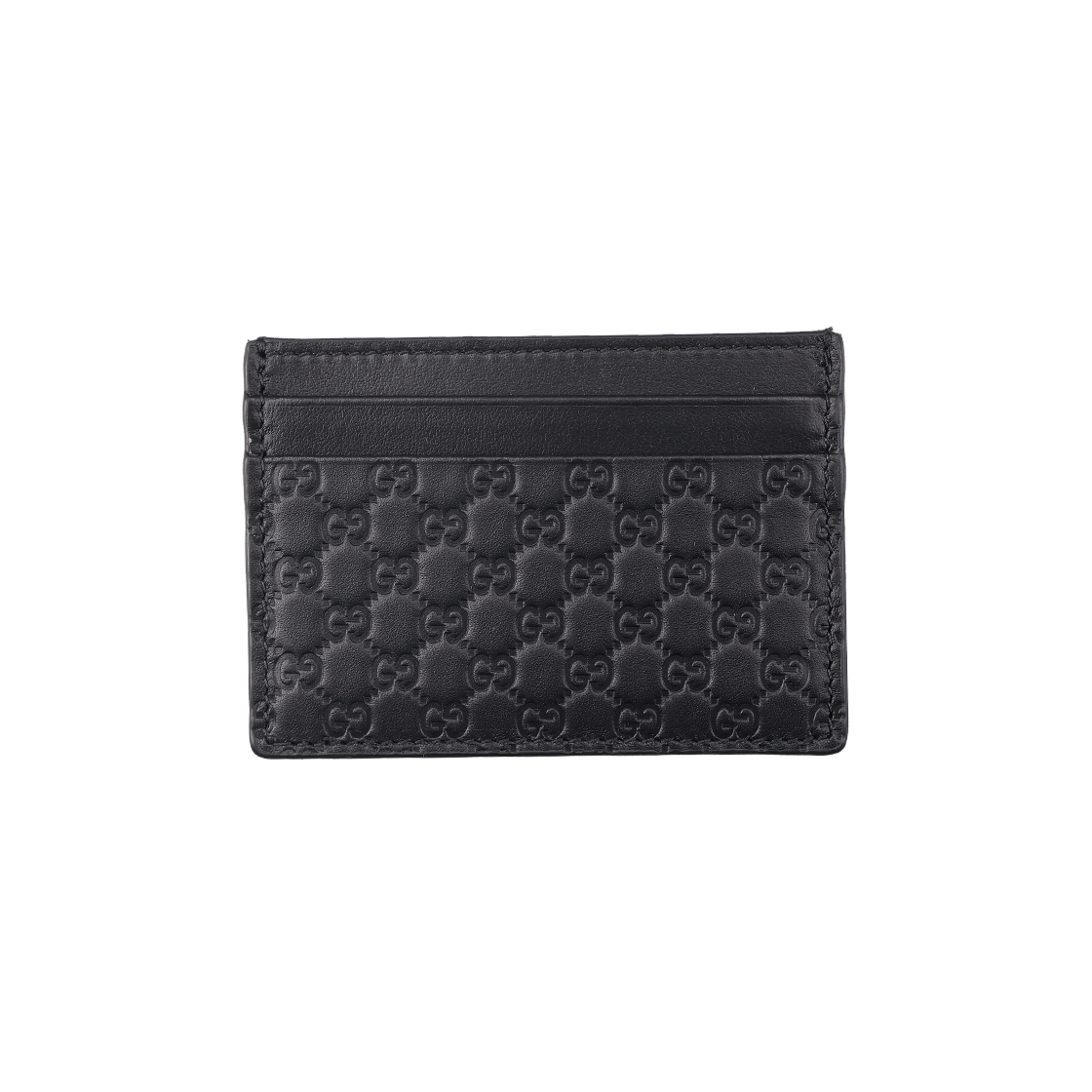 ITS662OW6E88 Gucci Micro GG Leather Card Case Black