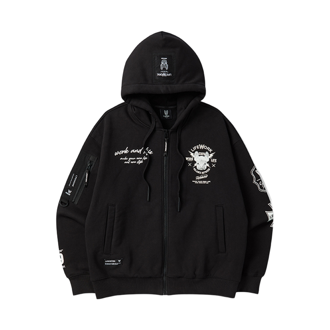 라이프워크 라이트닝 기모 후드집업_LW234ZT406(Lifework Lightning Fleece Hoodie Zip-up_LW234ZT406)