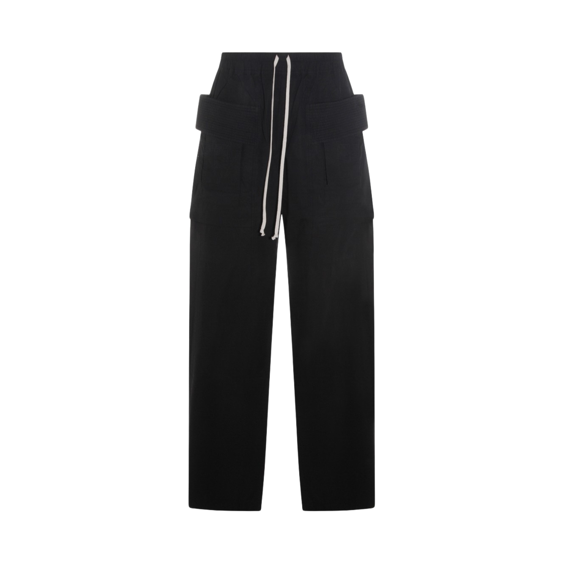 DU01F4394-CR-09 Rick Owens Drkshdw Creatch Wide Cargo Drawstring Pants Black