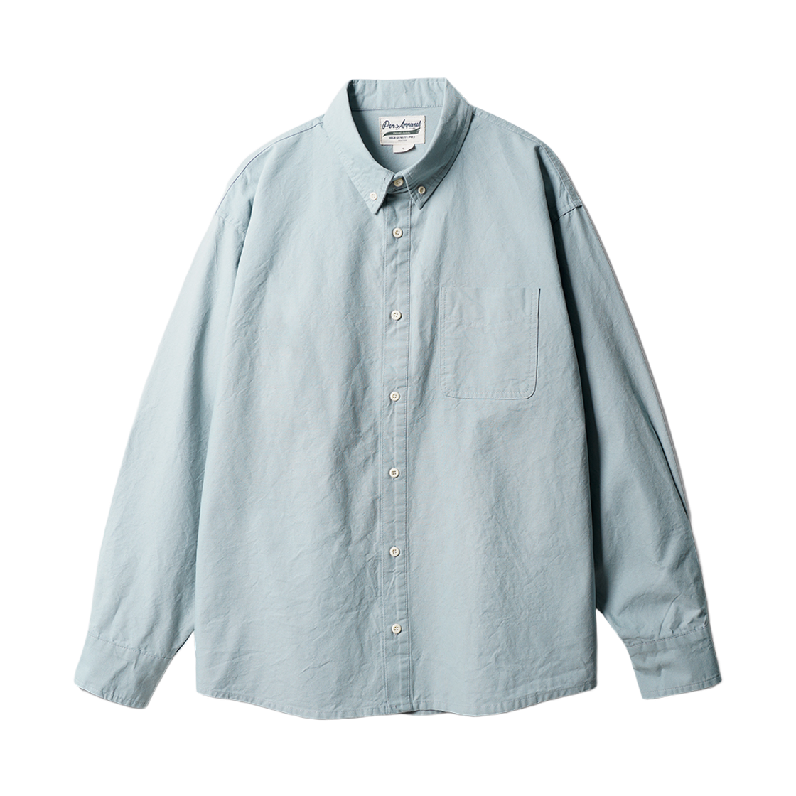 JULS4753_ashblue_29 PERSTEP Drift Oxford Shirt Ashblue JULS4753