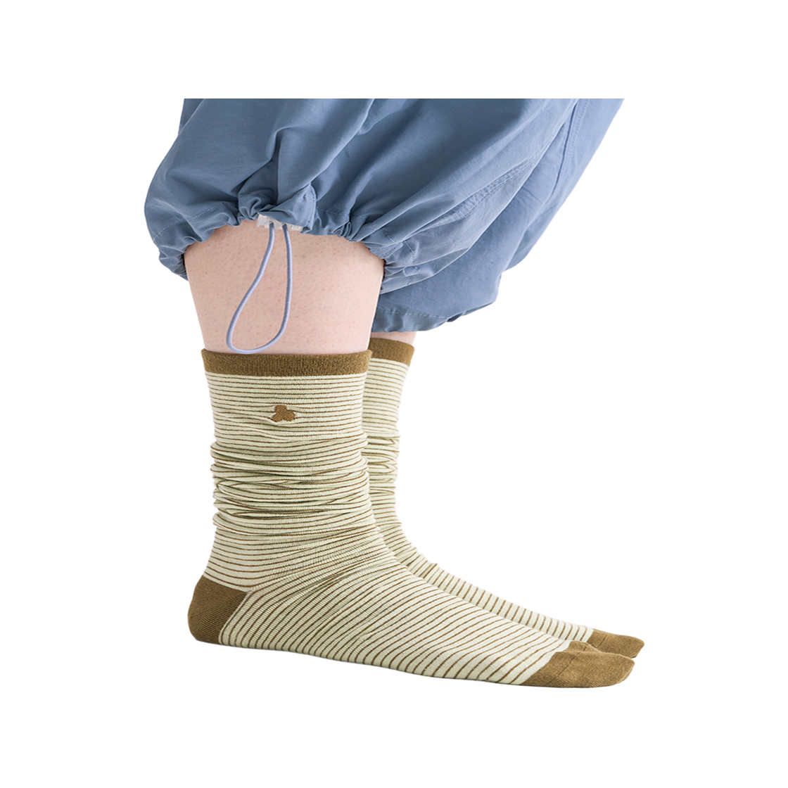 하이산 심볼 스트라이프 양말 카키(HeisanSymbol Stripe Socks - Khaki) - 3
