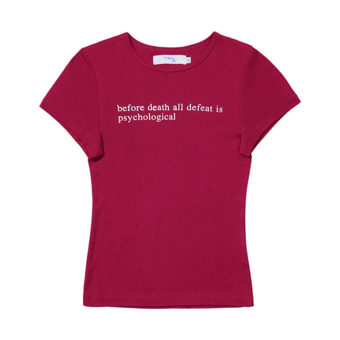 (W) 프레잉 비포 데스 티셔츠 레드((W) Praying Before Death T-Shirt Red)