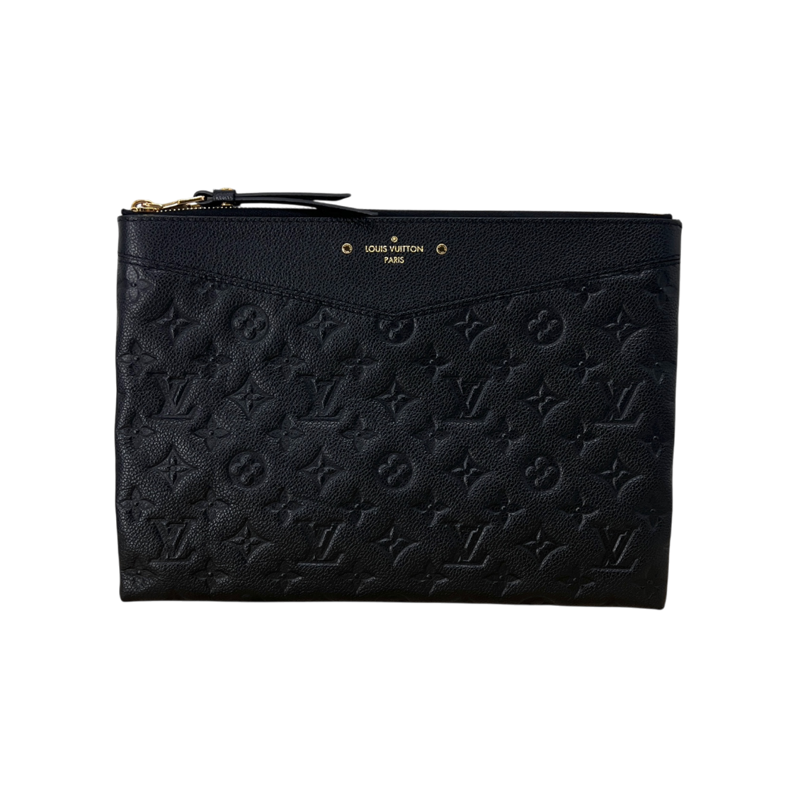 ITJGFAFAI873 Louis Vuitton Monogram Empreinte Clutch Bag Black