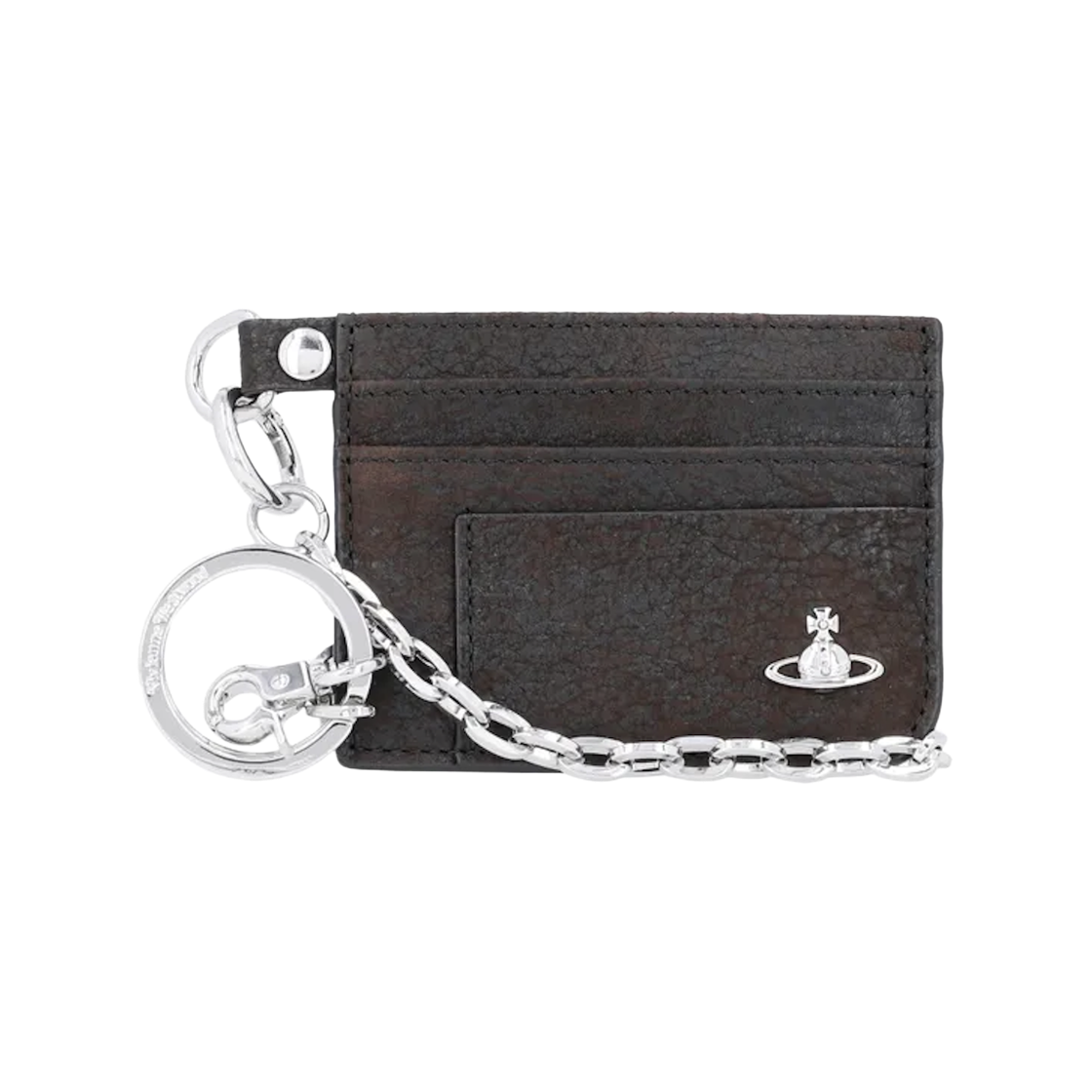5403000RU-L00BK-D402 Vivienne Westwood Card Holder Flat Chain Dark Brown