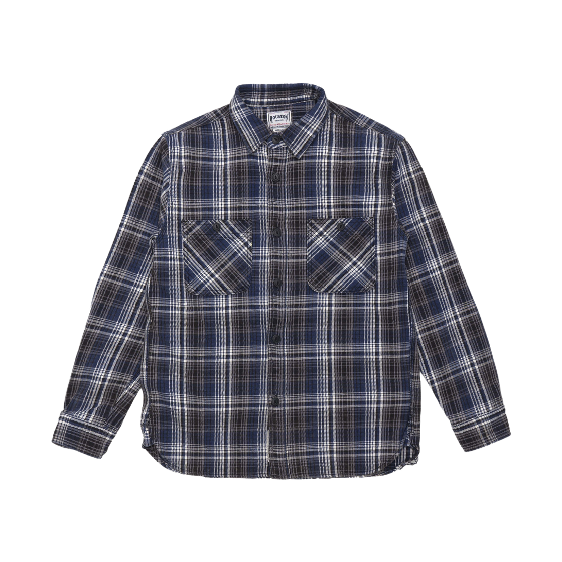 휴스턴 재팬 빈티지 체크 비엘라 셔츠 02 (블루 믹스) 41253VW(Houston Japan Vintage Check Viyella Shirt 02 (Blue Mix) 41253VW)