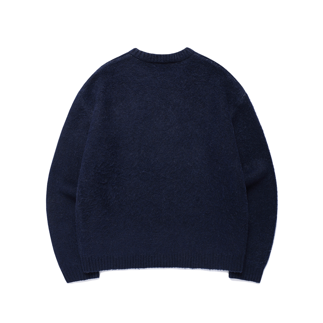 카비시 브러쉬드 셀러 로고 니트 크루넥 네이비(CAVISH Brushed Seller Logo Knit Crewneck Navy) - 2