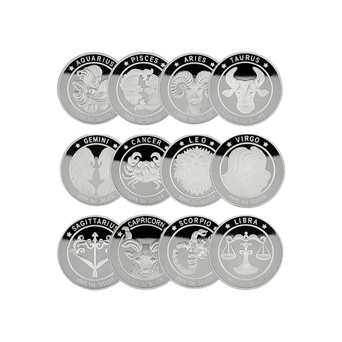 은 한국금거래소 별자리 코인 세트 1온즈 (Set of 12)(Silver Korea Gold Exchange Zodiac Silver Coin Set 1 oz (Set of 12))