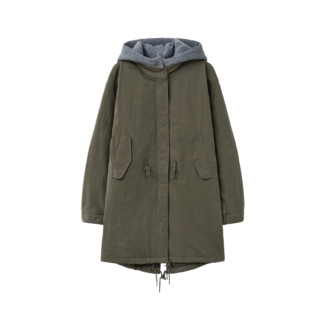 IW2F4JP29OL INSILENCE WOMEN M65 Padded Hood Parka OLIVE KHAKI