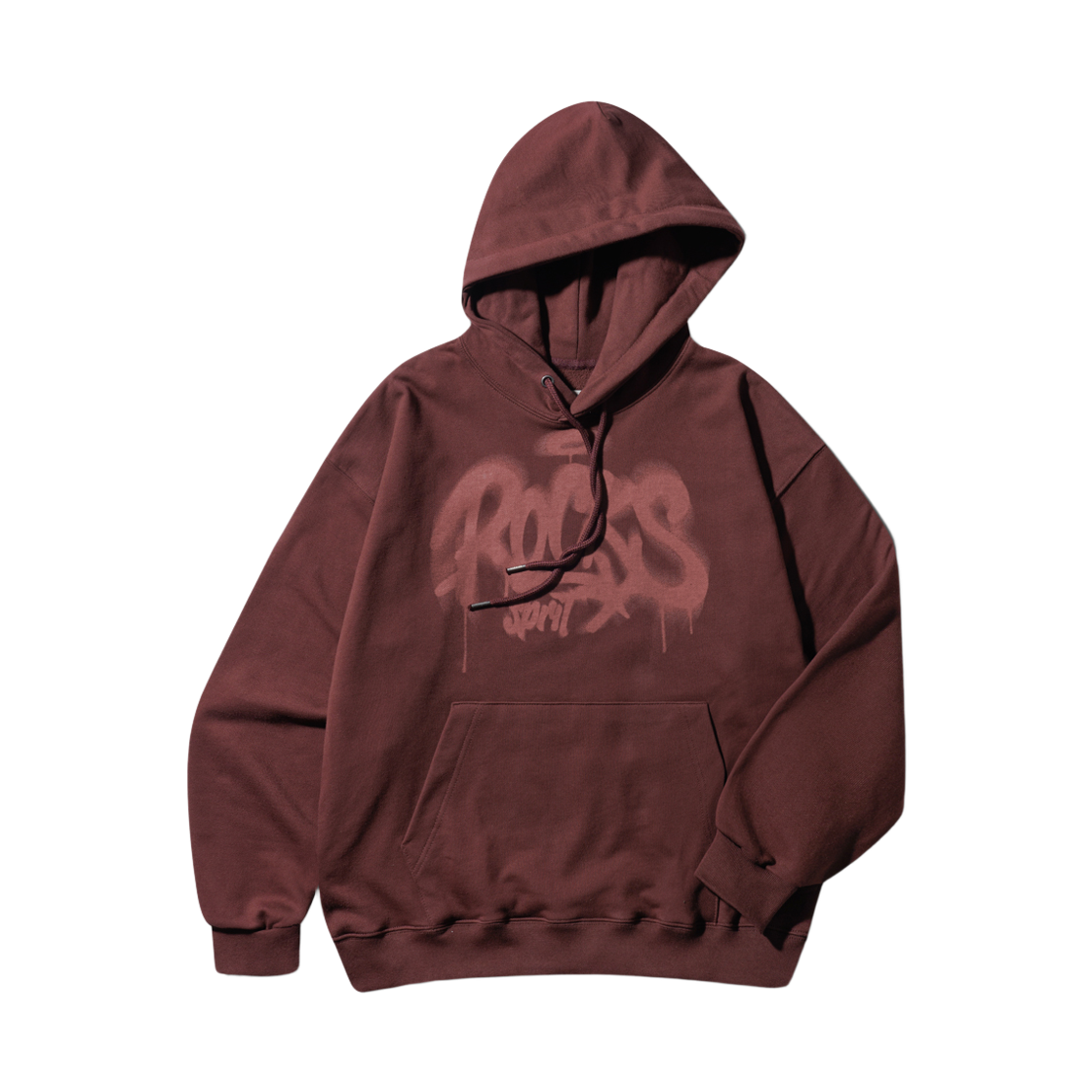JIHD6901_burgundy_29 EZKATON Rocks Heavy Cotton Hoodie Burgundy JIHD6901