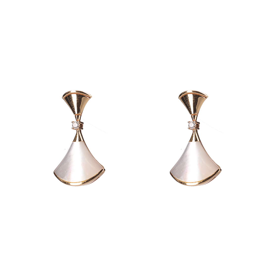 IT5NLNPO7VI8 Bulgari Divas' Dream Earrings 18K Rose Gold & Diamond